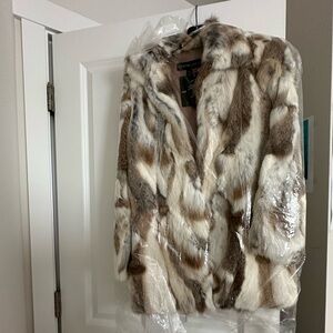 Adrienne Landau Brown and Cream Teddy Jacket